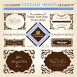 vintage frame ornament set. Vector element decor