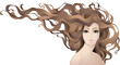 portrait of a woman with long hair portrait of a woman with long hair