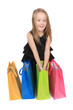 Cute blonde girl shopper