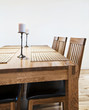 massive wood dining table