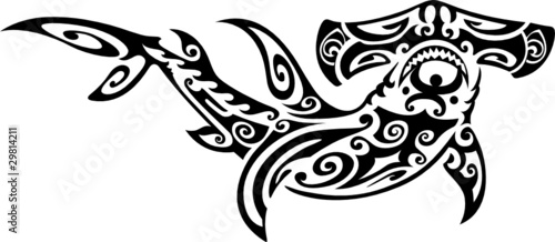 Hawaiian Tribal Tattoo on Hammerhead Shark Tattoo    Inspirationupload  29814211   See