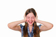 a teenage girl in studio