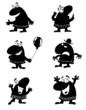 Funny silhouette guy