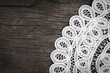 Lace on the wooden background Lace on the wooden background