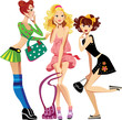 three cute girls