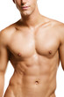 Photo : Healthy muscular young man. Isolated on white background. Healthy muscular young man. Isolated on white background.