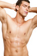 Healthy muscular young man. Isolated on white background. Healthy muscular young man. Isolated on white background.