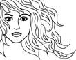 illustration eines frauenkopfes illustration eines frauenkopfes