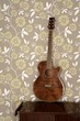 acoustic guitar retro on vintage 60s wallpaper acoustic guitar retro on vintage 60s wallpaper