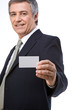 Man with a business card