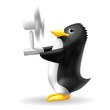 pinguino con ventilatore