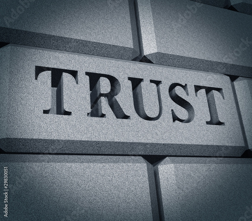 Illustration: Trust honor financial business symbol integrity dependable Trust honor financial business symbol integrity dependable
