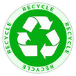 Recycle logo in circular design