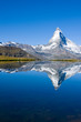 The famous Matterhorn reflected in the Stelisee