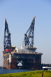 crane in the harbour of rotterdam
