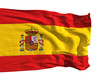 Flag of Spain, fluttering in the wind