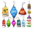 Premium price tags. 11 different shapes.