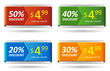Resizable vector discount card or price tag
