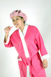 Photo: brushing the teeth were isolated with white baground brushing the teeth were isolated with white baground
