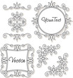 vintage ornaments and frame set