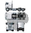 Vector hi-detailed semi-truck