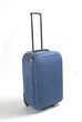 Maleta de viaje, azul con asa extendida