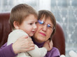 Grandson with grandmother