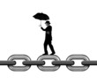 Photo: Balancing on chain link Balancing on chain link