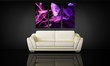 Sofa and decorative canvas panel