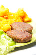 Beef cutlets with breaded cauliflower