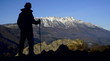 Mountaineer in the natural park of Sierra de Aizkorri, Gipuzkoa