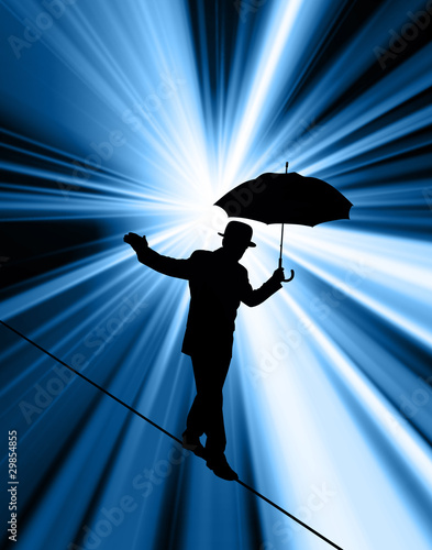 Illustration: Tightrope Silhouette Tightrope Silhouette