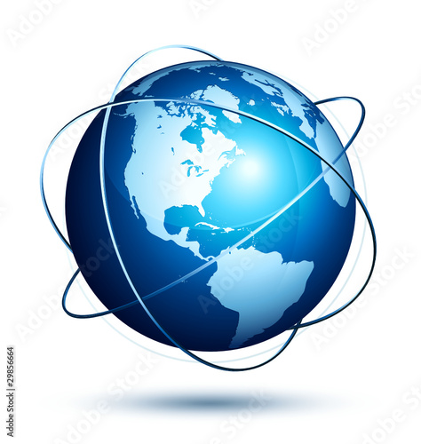 Vecteur : planète terre internet planète terre internet