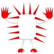evil empty white board