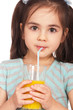 Girl drinking juice