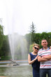 young people near the fountain