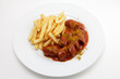 Currywurst mit Pommes frites