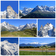 Mont-Blanc collage, France Mont-Blanc collage, France