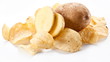 potato chips isolated on white background