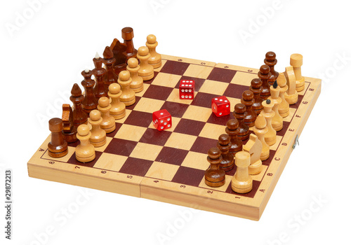 Photo: The chess and dice The chess and dice