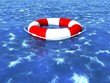 Rettungsring im Meer