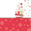 Valentine's background with cake