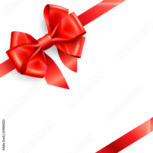 Vector: red bow isolated on white red bow isolated on white