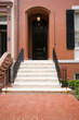 Doorway of Brick Row Home in Washington DC, USA