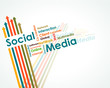Social media mind map with upward arrows - eps10