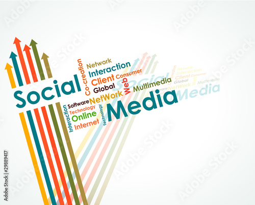 Vector: Social media mind map with upward arrows - eps10 Social media mind map with upward arrows - eps10