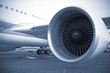 airplane engine in airport