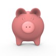 A pink piggy bank - a 3d image