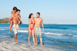 Happy couples at beach