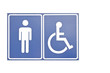 men toilet symbol as white isolate background